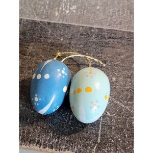 Mini blue Easter egg ornament Decor set